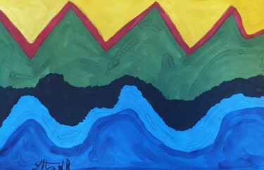 Drawing titled "Sea sea" by Arina Mari, Original Artwork, Gouache