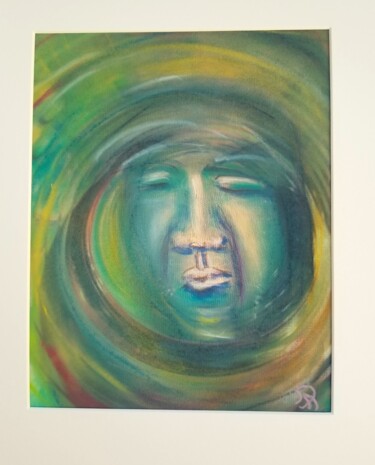 Schilderij getiteld "Blues" door Doris Carstens, Origineel Kunstwerk, Pastel