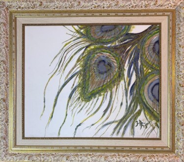 Eternal Feathers 「Eternal Feathers」というタイトルの絵画 Jori Aguilarによって, オリジナルのアートワーク, アクリル ウッドパネルにマウント
