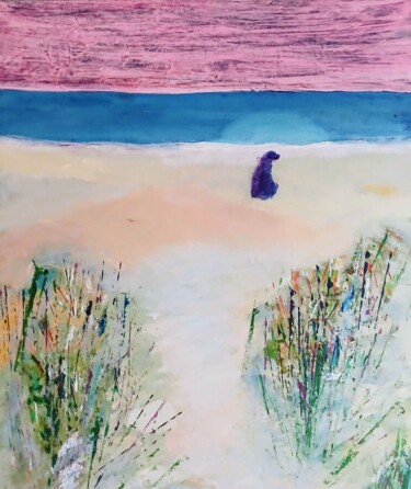 제목이 "Solitary Beach"인 미술작품 Ute Nangreave (Ursula Sandys)로, 원작, 아크릴