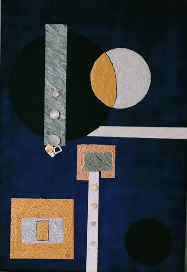 Painting titled "ELEGANCE" by Maria-Chiara Costes, Original Artwork, Acrylic Mounted on Wood Stretcher frame