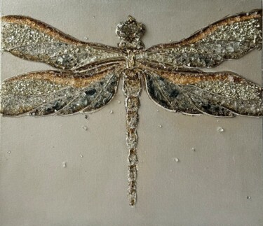 绘画 标题为“Стрекоза/Dragonfly” 由Natallia Zhurauliova (Zhurauliova_art), 原创艺术品, 丙烯 安装在木质担架架上