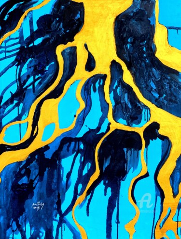 Schilderij getiteld "Dynamic Pattern Abs…" door Olaoluwa Smith, Origineel Kunstwerk, Acryl