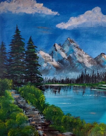 Peinture intitulée "Pfad zur Stille" par Ana Drobnjak (Nia Daro), Œuvre d'art originale, Acrylique