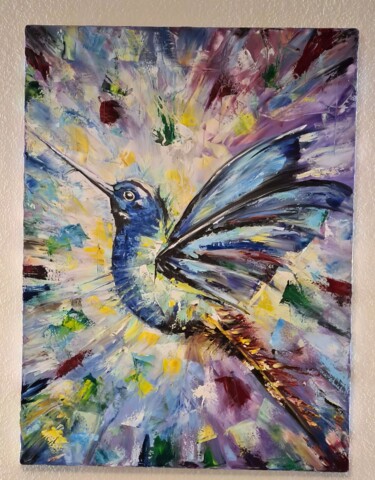 "Vibrant Flight of C…" başlıklı Tablo Sultan Aubekerov tarafından, Orijinal sanat, Petrol