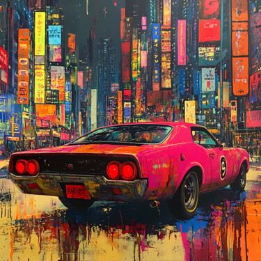数字艺术 标题为“Pink Dream, City Li…” 由Tasha Ali, 原创艺术品, 数字油画