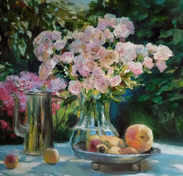Whispers of Tranquility Beauty Painting titled "Whispers of Tranqui…" by Sultan Aubekerov, Original Artwork, Oil