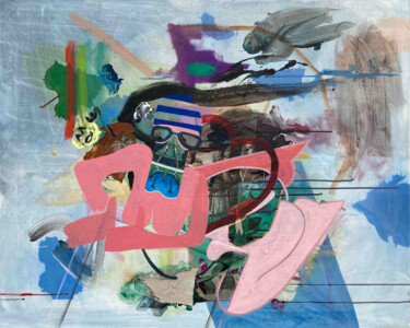 Peinture intitulée "Esther brasse" par Coline Montagne, Œuvre d'art originale, Huile Monté sur Châssis en bois