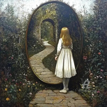 Whispers from the Mirror's Path Digital Arts titled "Whispers from the M…" by Suima, Original Artwork, AI generated image