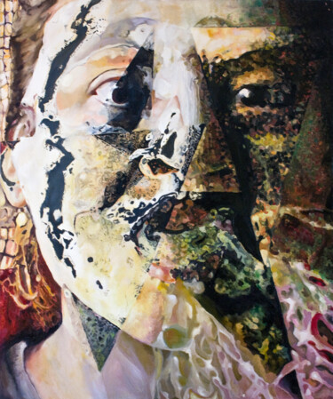 Love Exchange - Breath Peinture intitulée "Love Exchange - Bre…" par Göknil Gümüş Sungurtekin, Œuvre d'art originale, Huile Monté sur Châssis en bo…