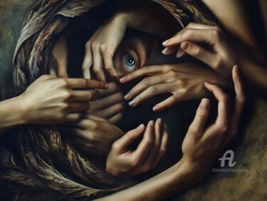 Nest of Hands Цифровое искусство под названием "Nest of Hands" - Suima, Подлинное произведение искусства, Изображение, сгенерированное ИИ