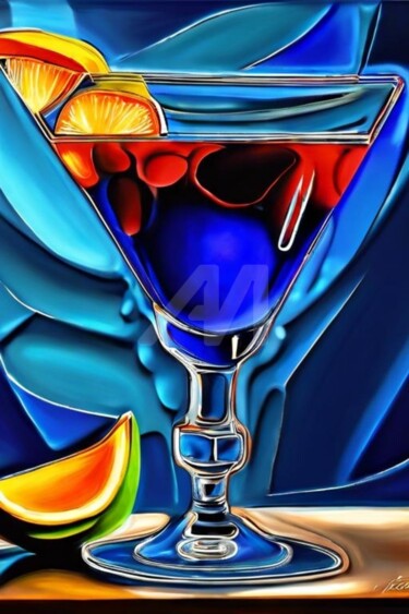 数字艺术 标题为“Cocktail glasses 6” 由Georgii Stepanov, 原创艺术品, 数字油画