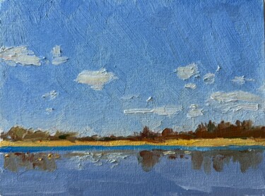 Painting titled "Sunny day on the la…" by Artkaso, Original Artwork, Oil