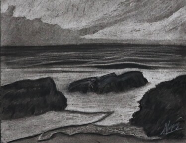 Tekening getiteld "Nowhere 020" door Alicia Lopez, Origineel Kunstwerk, Houtskool
