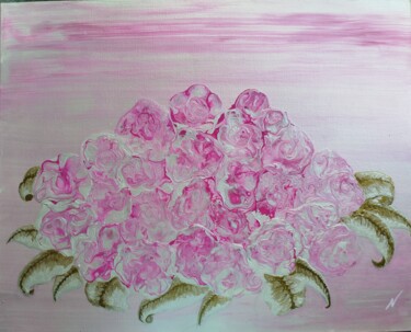 Schilderij getiteld "Нежность" door Natal A Falileeva, Origineel Kunstwerk, Acryl Gemonteerd op Karton