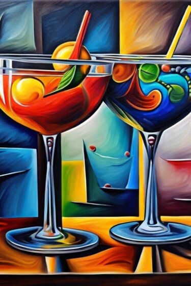 Cocktail glasses. 14 Цифровое искусство под названием "Cocktail glasses. 14" - Georgii Stepanov, Подлинное произведение искусства, Изображение, с…