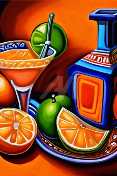 数字艺术 标题为“Cocktail glasses 16” 由Georgii Stepanov, 原创艺术品, 数字油画