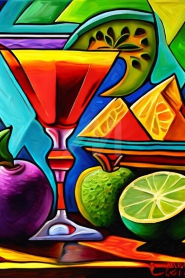 数字艺术 标题为“Cocktail glasses 18” 由Georgii Stepanov, 原创艺术品, 数字油画