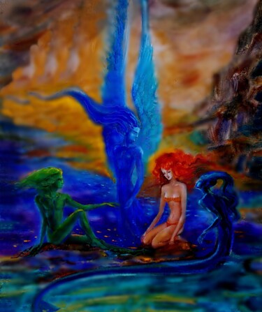 Digitale Kunst getiteld "Друзья" door Varu Kadis, Origineel Kunstwerk, Digitaal Schilderwerk