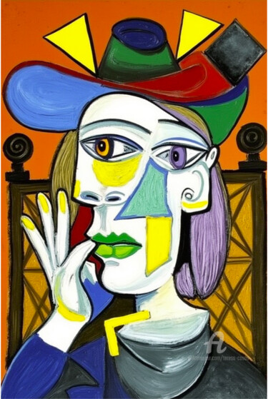 Arts numériques intitulée "01-Picasso's influe…" par Teresa Casas, Œuvre d'art originale, Image générée par l'IA