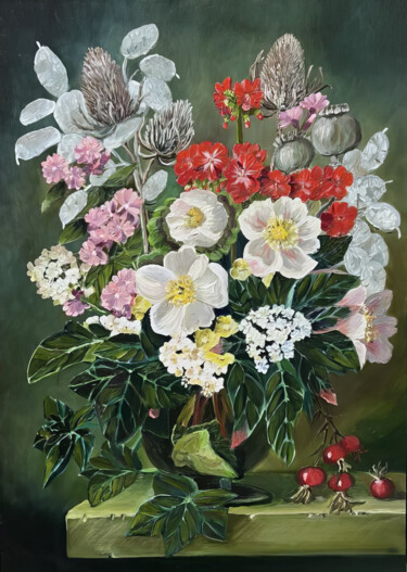 Vibrant Nature's Harmony Peinture intitulée "Vibrant Nature's Ha…" par Sultan Aubekerov, Œuvre d'art originale, Huile