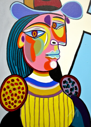 数字艺术 标题为“03-Picasso's influe…” 由Teresa Casas, 原创艺术品, AI生成的图像