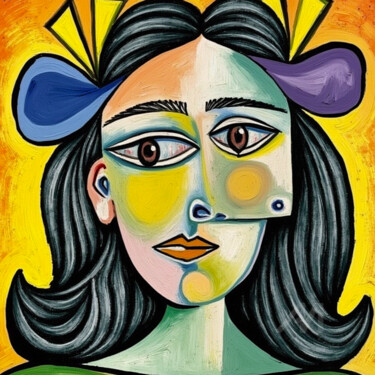 数字艺术 标题为“04-Picasso's influe…” 由Teresa Casas, 原创艺术品, AI生成的图像