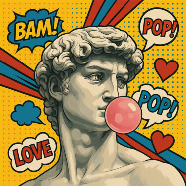 Schilderij getiteld "Pop Power" door Ds 26, Origineel Kunstwerk, Digitaal Schilderwerk