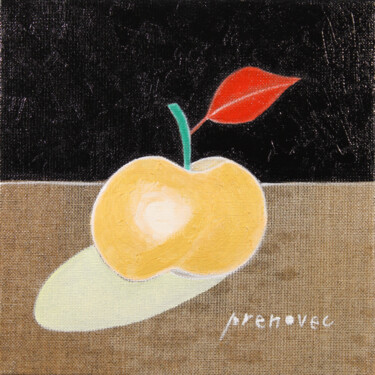 绘画 标题为“Pomme sacrée (disco…” 由Raphaël Prenovec, 原创艺术品, 油 安装在木质担架架上