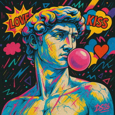 Electro Love Peinture intitulée "Electro Love" par Ds 26, Œuvre d'art originale, Peinture numérique