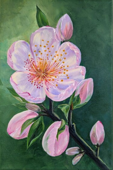 Evening Bloom Картина под названием "Evening Bloom" - Natalia, Подлинное произведение искусства, Акрил Установлен на Деревянная рама для н…