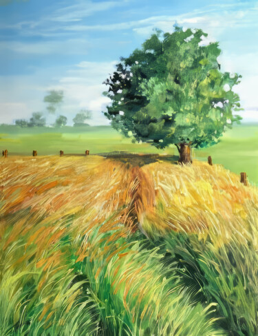 Tranquil Haven Pittura intitolato "Tranquil Haven" da Sultan Aubekerov, Opera d'arte originale, Olio
