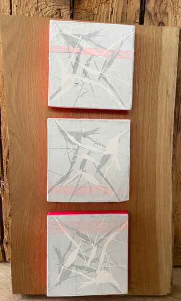 Printmaking titled "Frei wie die Vögel" by Anita Heinzelmann, Original Artwork, Linocuts Mounted on Wood Panel