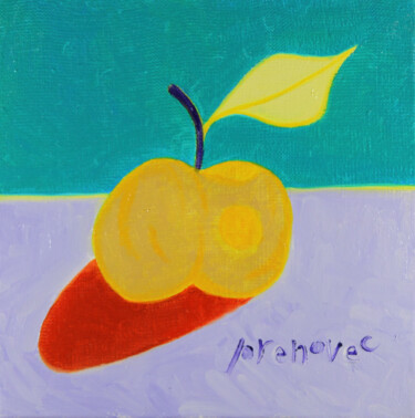 绘画 标题为“Pomme de la fertili…” 由Raphaël Prenovec, 原创艺术品, 油 安装在木质担架架上