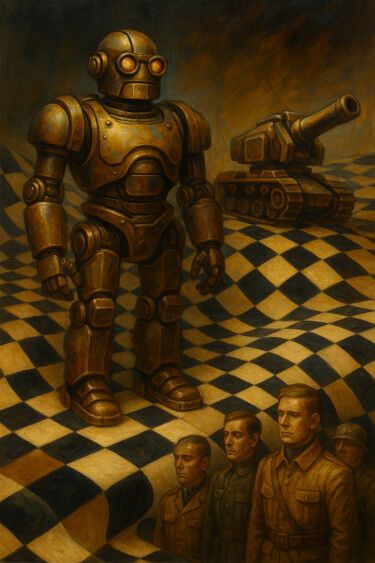 The Final Move: Flesh Beneath the Machine Arte digital titulada "The Final Move: Fle…" por Alberto Capitani, Obra de arte original, Imagen generada por IA