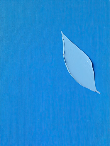 One. Abstract Minimalist Digital Art Print in Bold Blue 数字艺术 标题为“One. Abstract Minim…” 由Irina Lav, 原创艺术品, 数字油画