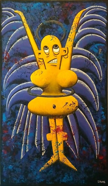 Painting titled "Cassi El – God's Sp…" by Gregory Evans, Original Artwork, Oil Mounted on Wood Stretcher frame