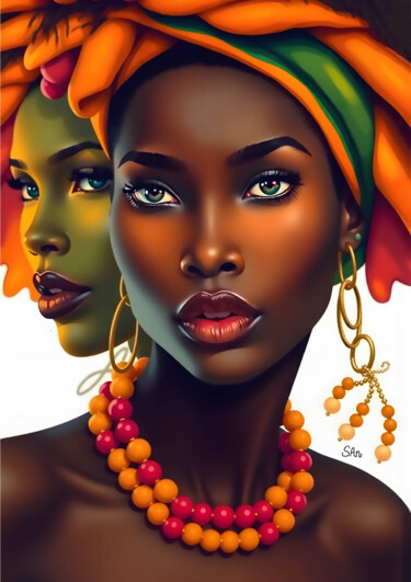 Digital Arts titled "African women" by Sonny Andersson, Original Artwork, AI generated image