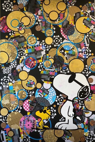 Pintura titulada "Groovy Dreams in Te…" por Christelle Riffet (Céhère), Obra de arte original, Acrílico Montado en Bastidor…