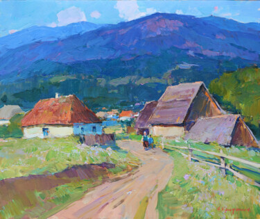 "In the Carpathians…" başlıklı Tablo Aleksander Kryushyn tarafından, Orijinal sanat, Petrol Ahşap Sedye çerçevesi üzerine mo…