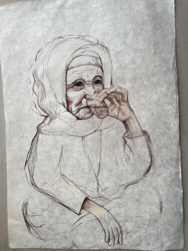 Disegno intitolato "All same (tea) time…" da Lis.Art(Work), Opera d'arte originale, Pastello