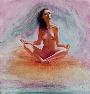 🧘🏼♀️ Zen 绘画 标题为“🧘🏼♀️ Zen” 由Isabel Mahe, 原创艺术品, 油 安装在木质担架架上