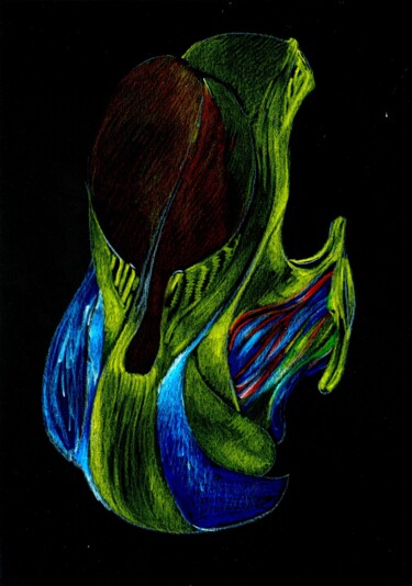 Desenho intitulada "Fiori del mio giard…" por Daniele Masini, Obras de arte originais, Pastel