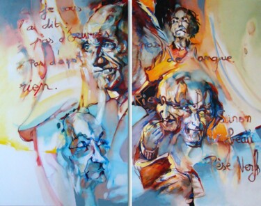 제목이 "Portrait d'Antonin…"인 미술작품 Benoit Lemoine Peintre로, 원작, 기름 나무 들것 프레임에 장착됨