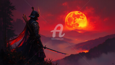 Arte digital titulada "Ghost of the Red Mo…" por Caprice, Obra de arte original, Imagen generada por IA