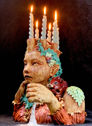Gaia Sculpture intitulée "Gaia" par Lisa Roxette, Œuvre d'art originale, Céramique