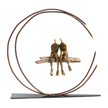 Open swing lovers, sculpture balançoire 제목이 "Open swing lovers,…"인 조형물 Vanessa Renoux로, 원작, 금속
