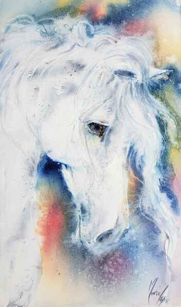 "Magic horse" başlıklı Tablo Muriel Mougeolle tarafından, Orijinal sanat, Suluboya