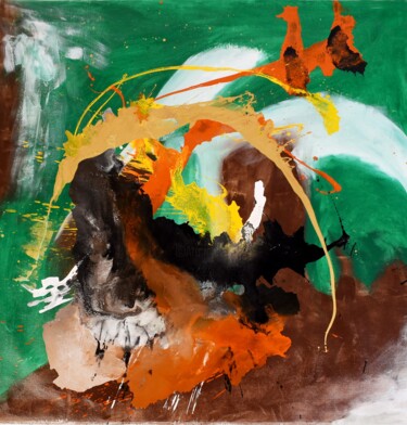 Schilderij getiteld "Stage Of Nature" door Ravi Vishwakarma, Origineel Kunstwerk, Glazuur