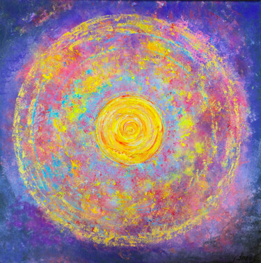 Energy Vortex of Light – Soulful Acrylic Canvas "Energy Vortex of Li…" başlıklı Tablo Inessa Lightart tarafından, Orijinal sanat, Akrilik Ahşap Sedye çerçevesi üzerine mont…